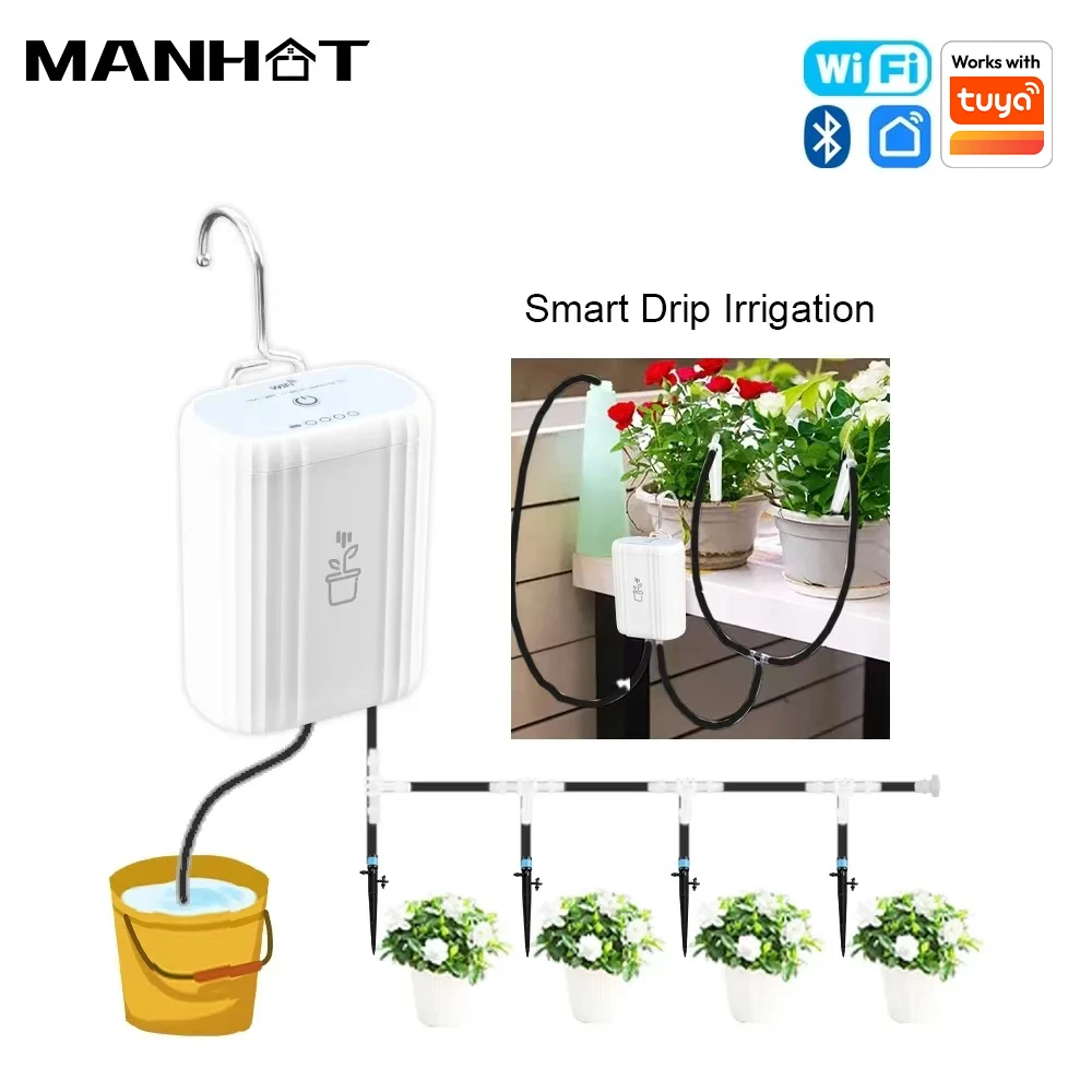 MANHOT WiFi Smart Watering Pump Rechargeable Battery Intelligent Auto Sprinkler Drip Irrigation Flowers Home Garden Tools
MANHOT WiFi Smart Watering Pump Rechargeable Battery Intelligent Auto Sprinkler Drip Irrigation Flowers Home Garden Tools