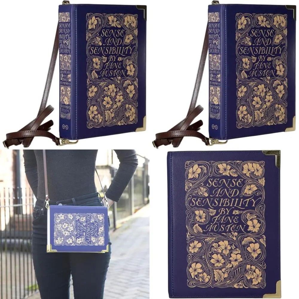 Веганская кожаная сумка через плечо для любителей книг: большой кошелек в стиле «Sense and Sensibility»
Веганская кожаная сумка через плечо для любителей книг: большой кошелек в стиле «Sense and Sensibility»