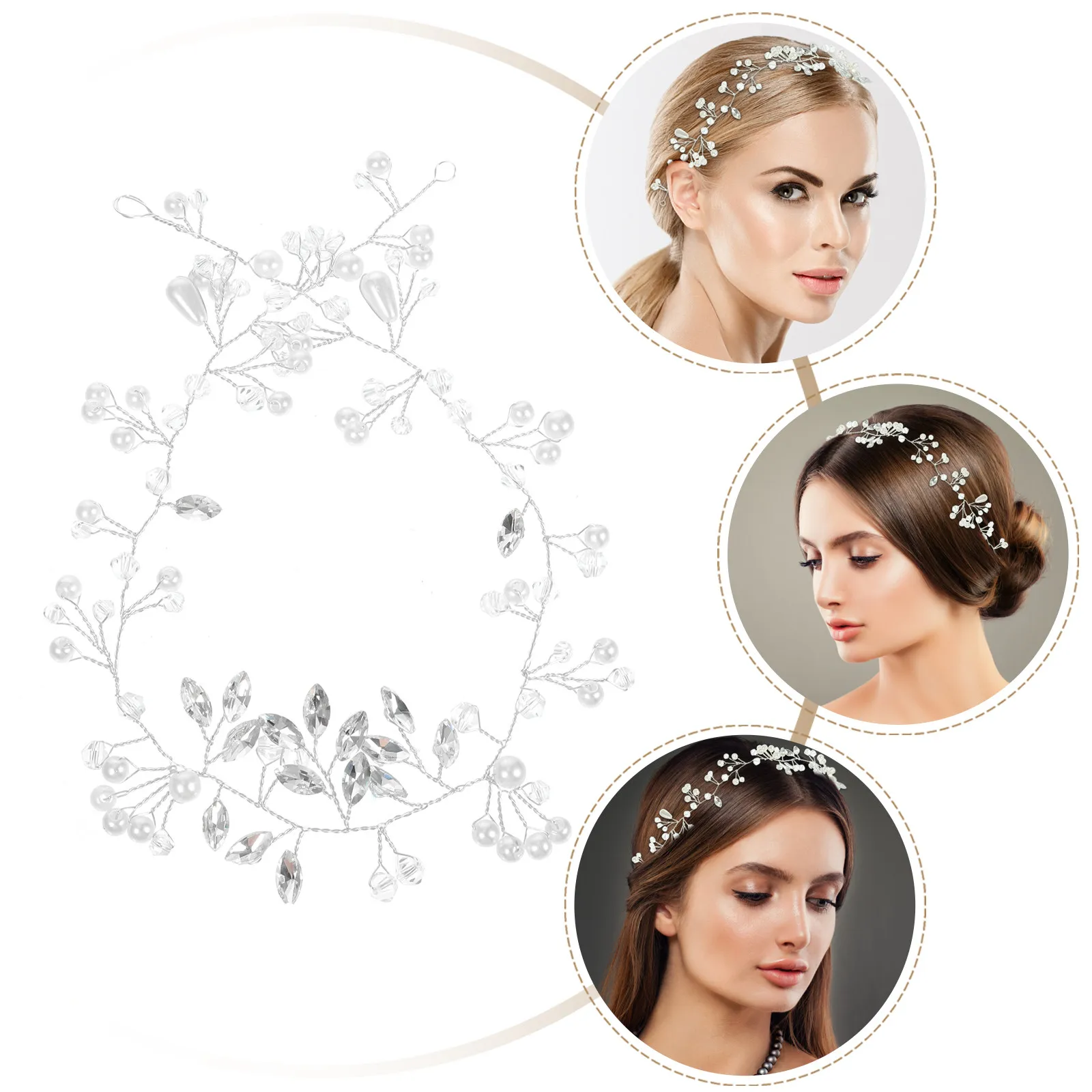 Pearl Bridal Hair Vine Crystal Wedding Headpiece Stunning Bride Hair Accessories Elegant Rhinestone Headband for Party Prom
Pearl Bridal Hair Vine Crystal Wedding Headpiece Stunning Bride Hair Accessories Elegant Rhinestone Headband for Party Prom