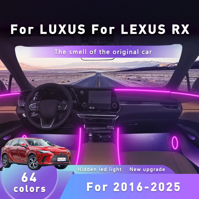 FILIPLI For The LEXUS RX For 2021 64 Colour RGB Car Ambient Light App Controlled Car Interior Lights DIY Car Interior LED Strip
FILIPLI For The LEXUS RX For 2021 64 Colour RGB Car Ambient Light App Controlled Car Interior Lights DIY Car Interior LED Strip