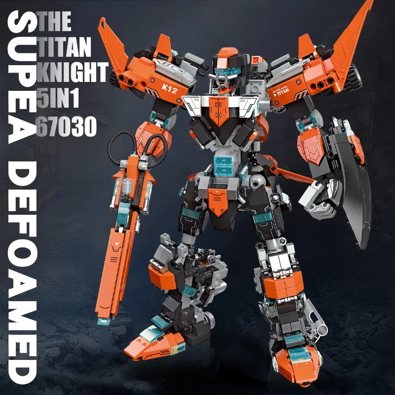 Anime mecha Titan Knight transformable character building block model flexible modification boys and kid adult gift puzzle toys
Anime mecha Titan Knight transformable character building block model flexible modification boys and kid adult gift puzzle toys