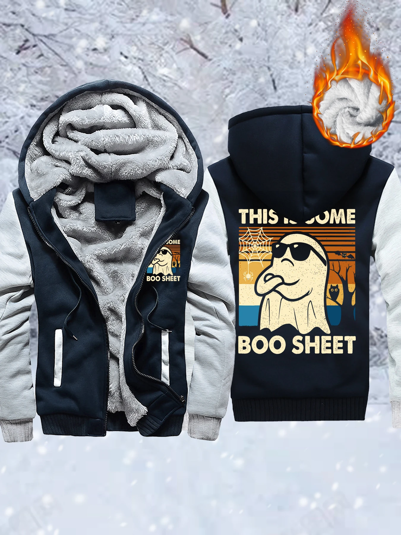 This Is Some Boo Sheet Prints Men Thicken Coats Zipper Pocket Jacket Hip Hop Oversized Hoodie Fleece Winter Male Clothing
This Is Some Boo Sheet Prints Men Thicken Coats Zipper Pocket Jacket Hip Hop Oversized Hoodie Fleece Winter Male Clothing