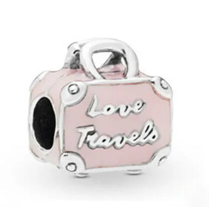 Genuine 925 Sterling Silver Beads Pink Travel Bag Charm Fit Pandora Women Bracelet & Necklace Diy Jewelry
Genuine 925 Sterling Silver Beads Pink Travel Bag Charm Fit Pandora Women Bracelet & Necklace Diy Jewelry