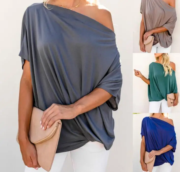 Slanted Shoulder Pullover T-shirt Women Autumn 2022 New Fashion Casual Short sleeve Blouse Tops
Slanted Shoulder Pullover T-shirt Women Autumn 2022 New Fashion Casual Short sleeve Blouse Tops