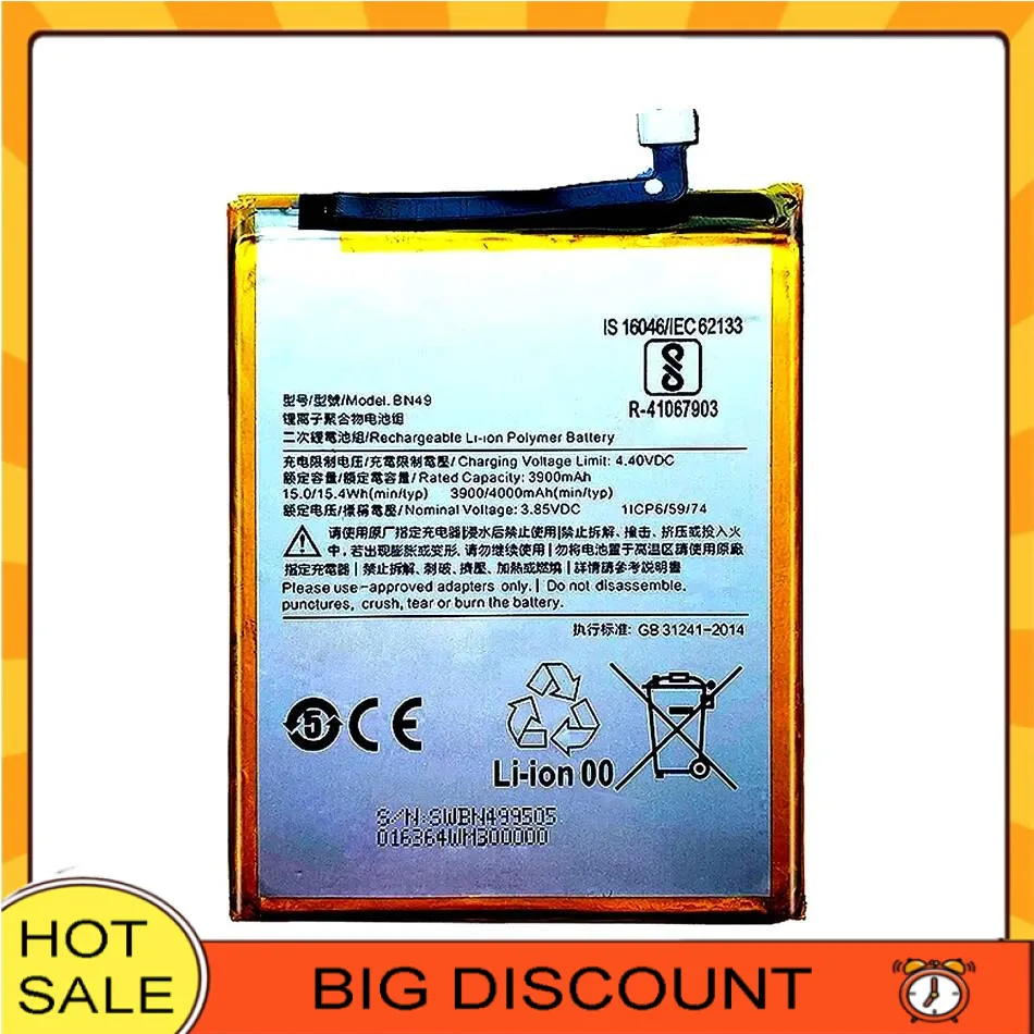 Environmentally Friendly BN49 For Xiaomi Redmi 7A Redmi7a Mobile Phone Battery 4000Mah Premium Replacement
Environmentally Friendly BN49 For Xiaomi Redmi 7A Redmi7a Mobile Phone Battery 4000Mah Premium Replacement