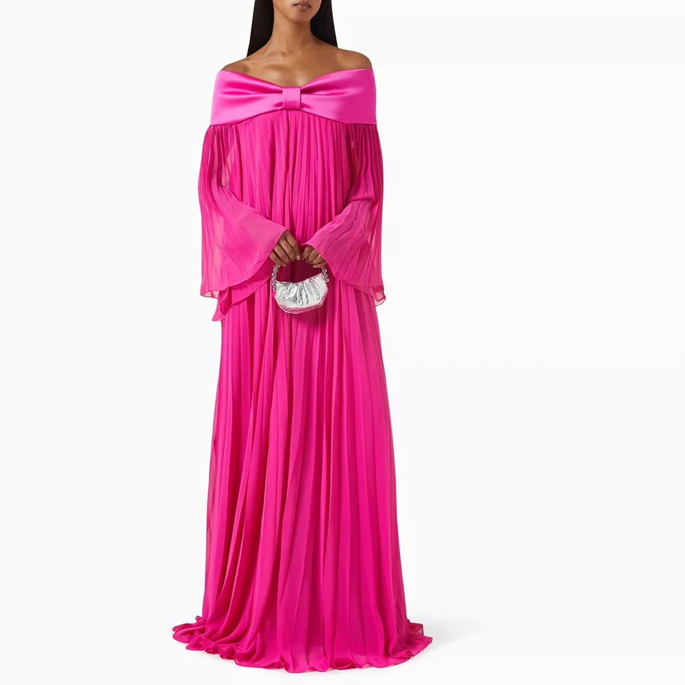 Evening Dresses for Women Vestidos de festa Elegant Off-shoulder Dress in Chiffon Custom Formal Pleated Cocktail Prom Gown
Evening Dresses for Women Vestidos de festa Elegant Off-shoulder Dress in Chiffon Custom Formal Pleated Cocktail Prom Gown