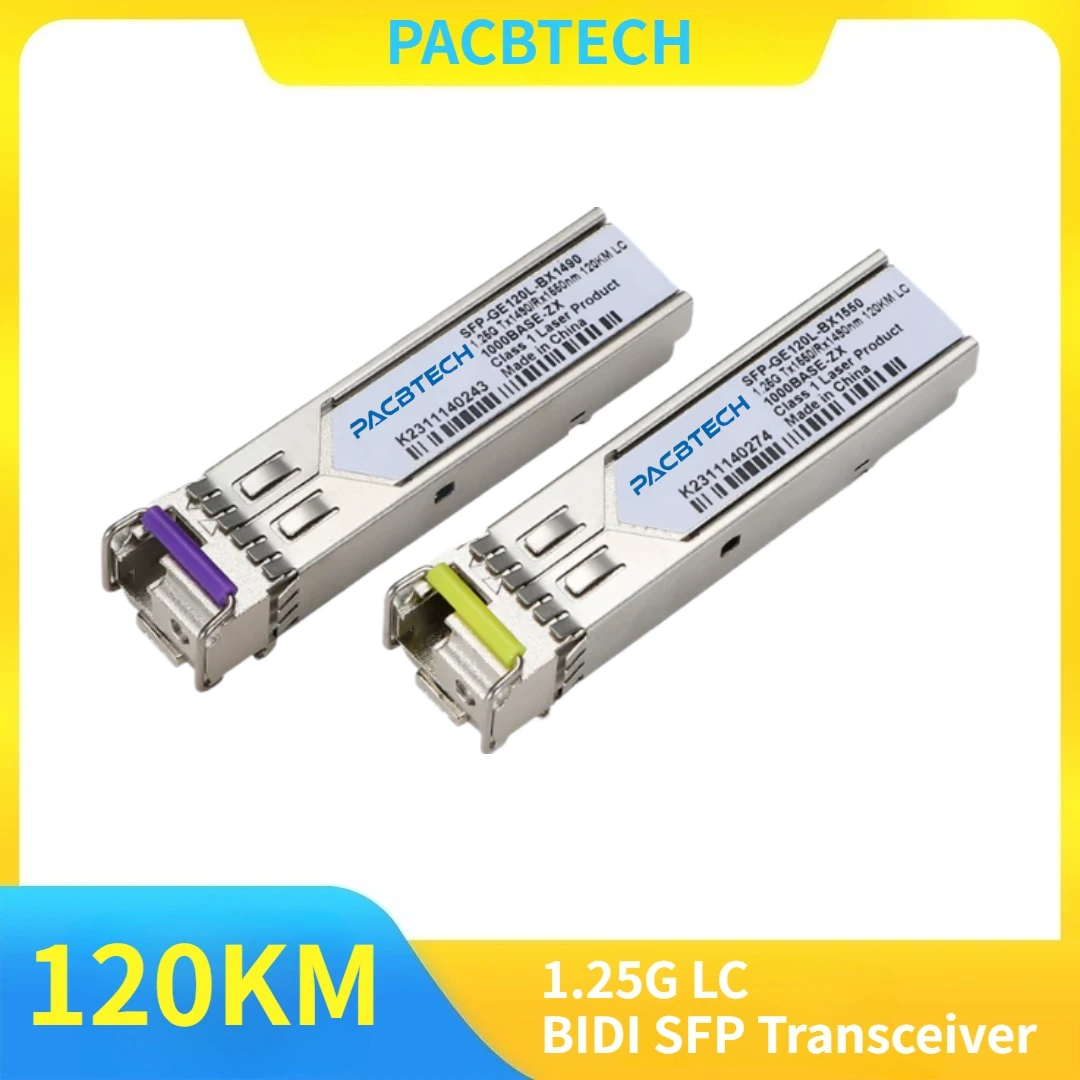1.25G LC Optic SFP Module BIDI SFP+ Fiber Optic Transceiver 1490/1550nm120KM Simplex Compatible with Cisco Mikrotik Switch
1.25G LC Optic SFP Module BIDI SFP+ Fiber Optic Transceiver 1490/1550nm120KM Simplex Compatible with Cisco Mikrotik Switch