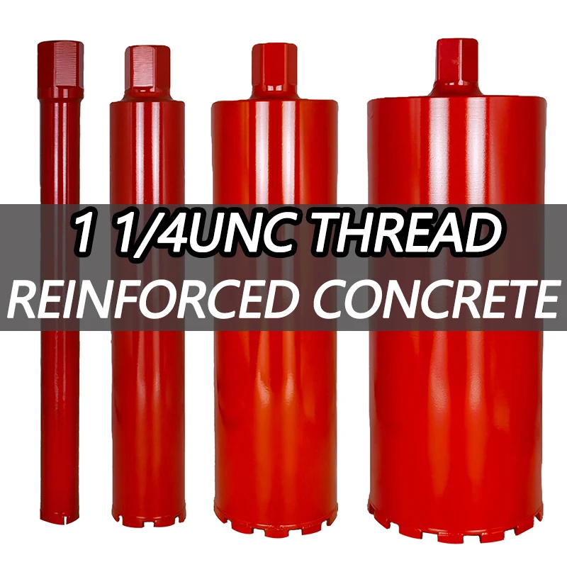 Diamond Core Drill Bit 1 1/4UNC Thread for Reinforced Concrete Drill of 25-230mm Total Length 470mm Punching hole drilling
Diamond Core Drill Bit 1 1/4UNC Thread for Reinforced Concrete Drill of 25-230mm Total Length 470mm Punching hole drilling