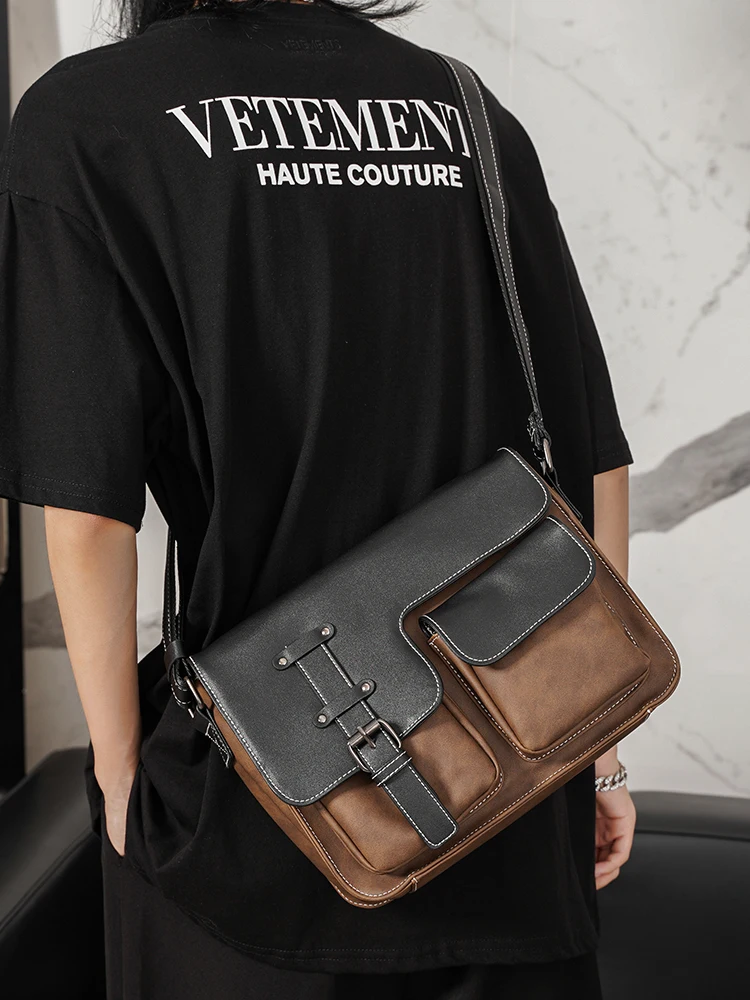Leather Men's Shoulder Bag Casual Large Capacity Messenger Bag Business Document Bag Crossbody Bag Horizontal Square Backpack
Leather Men's Shoulder Bag Casual Large Capacity Messenger Bag Business Document Bag Crossbody Bag Horizontal Square Backpack