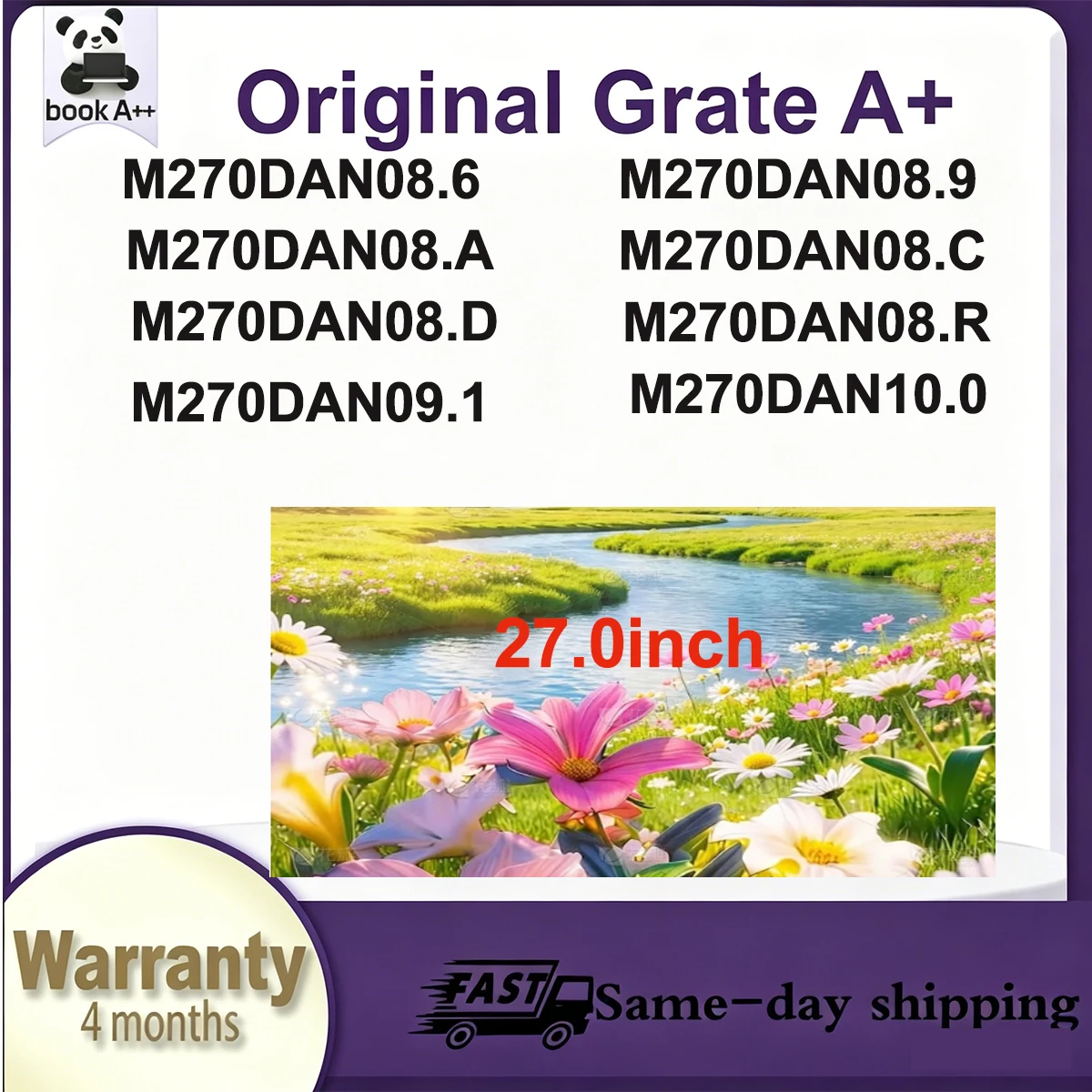 Original New A+27"IPS LCD Screen M270DAN08.6 M270DAN08.9 M270DAN08.A M270DAN08.C M270DAN08.D M270DAN08.R M270DAN09.1 M270DAN10.0
Original New A+27"IPS LCD Screen M270DAN08.6 M270DAN08.9 M270DAN08.A M270DAN08.C M270DAN08.D M270DAN08.R M270DAN09.1 M270DAN10.0