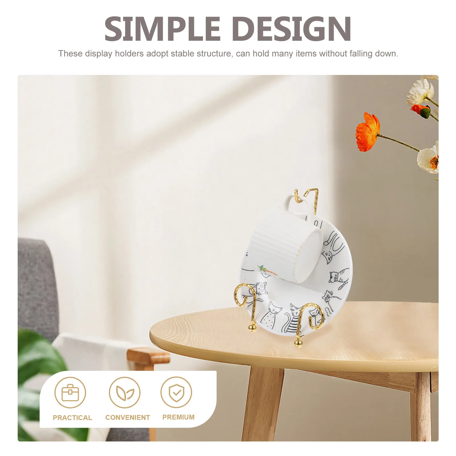 2pcs Iron Display Stand Metal Cup Holder Desktop Plate Organizer Coffee Mug Stand Stable Structure For Home Decor
2pcs Iron Display Stand Metal Cup Holder Desktop Plate Organizer Coffee Mug Stand Stable Structure For Home Decor