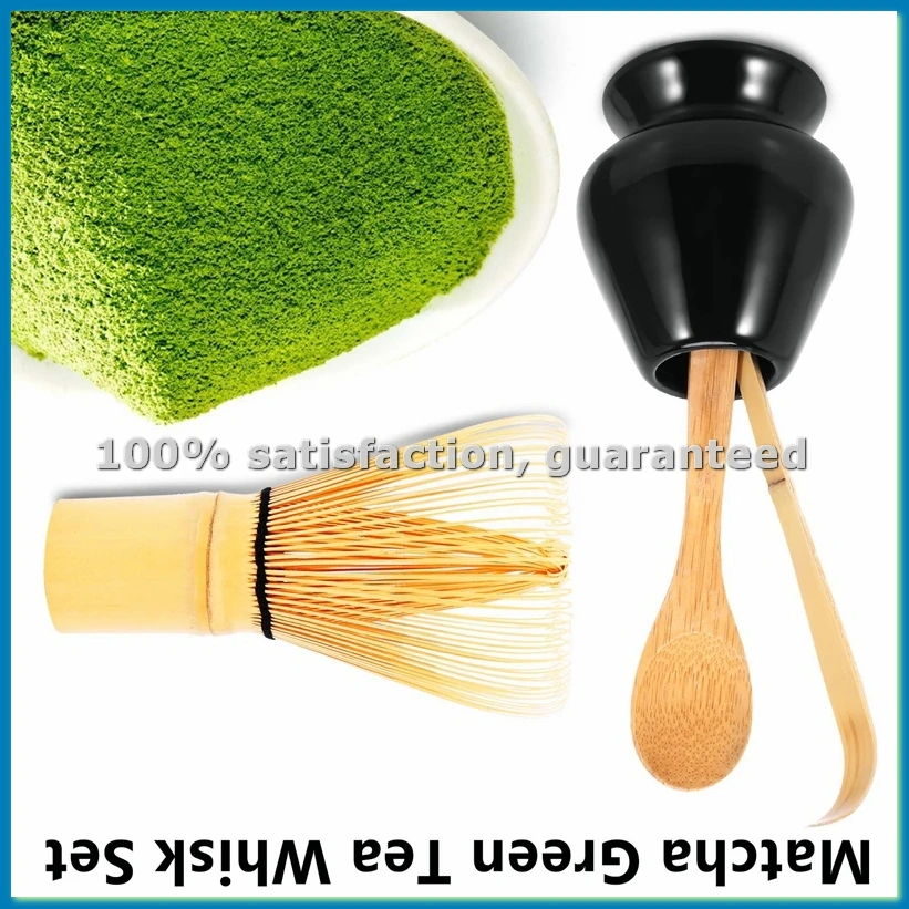 Matcha Green Tea Whisk Set - Whisk+Scoop+Tea Spoon+Black Whisk Holder-ABRM
Matcha Green Tea Whisk Set - Whisk+Scoop+Tea Spoon+Black Whisk Holder-ABRM