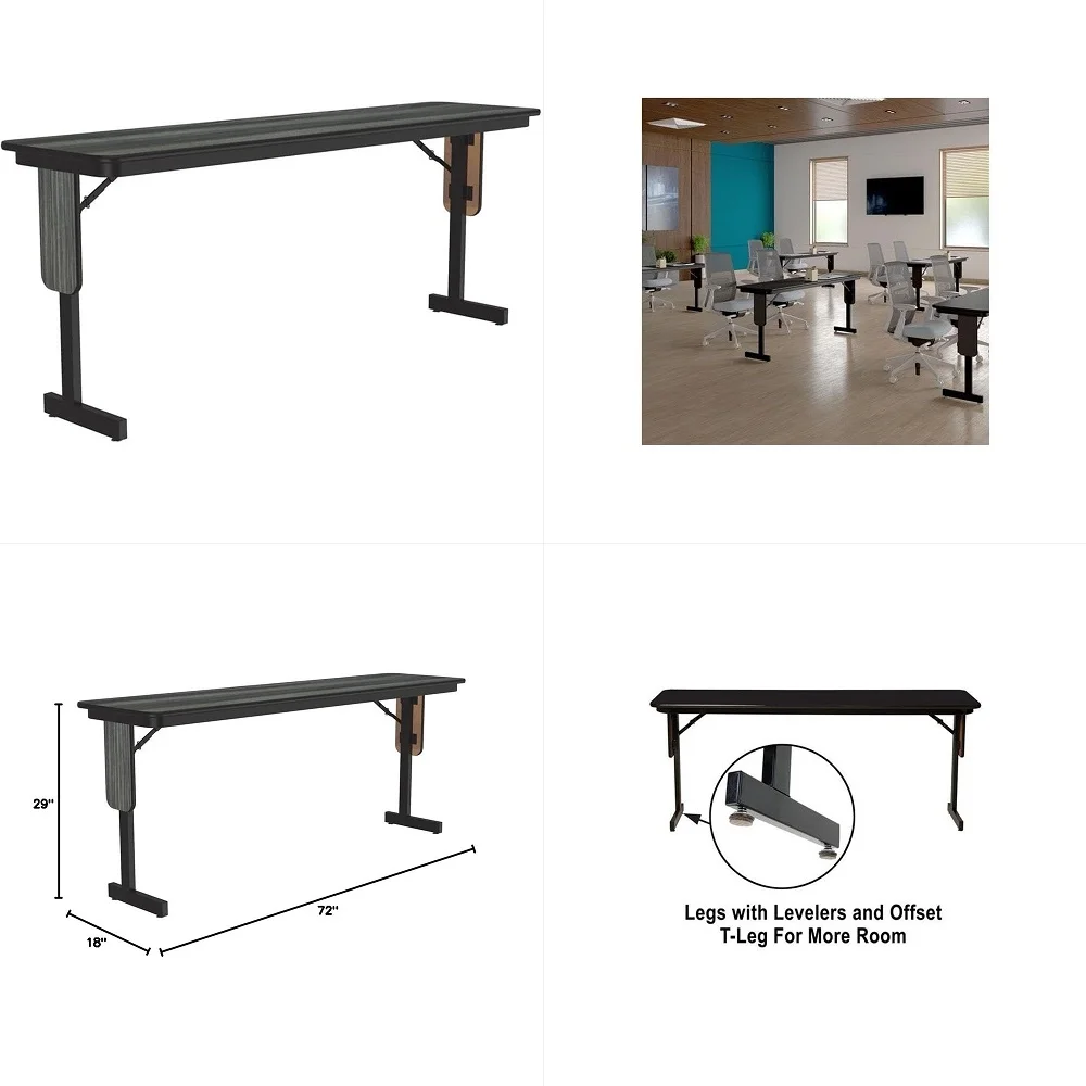 18x72, New England Driftwood High Pressure Laminate Seminar, Training or Classroom Table with Folding Panel Leg, Seats 3 SP1872
18x72, New England Driftwood High Pressure Laminate Seminar, Training or Classroom Table with Folding Panel Leg, Seats 3 SP1872