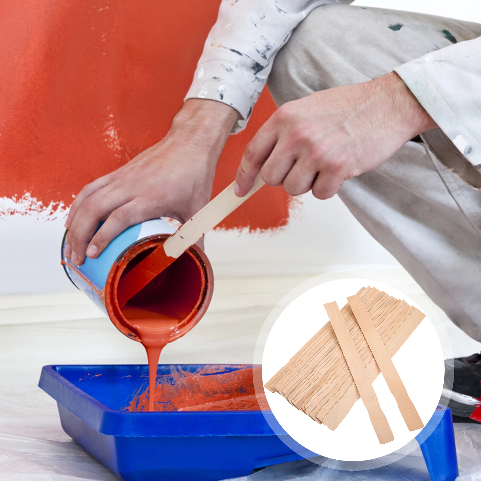 20pcs Sticks Disposable Stir Stick For Home Craft Oil Wood Wooden Paint Plate Wooden Paint Stick Stirring Rod Tool 
20pcs Sticks Disposable Stir Stick For Home Craft Oil Wood Wooden Paint Plate Wooden Paint Stick Stirring Rod Tool