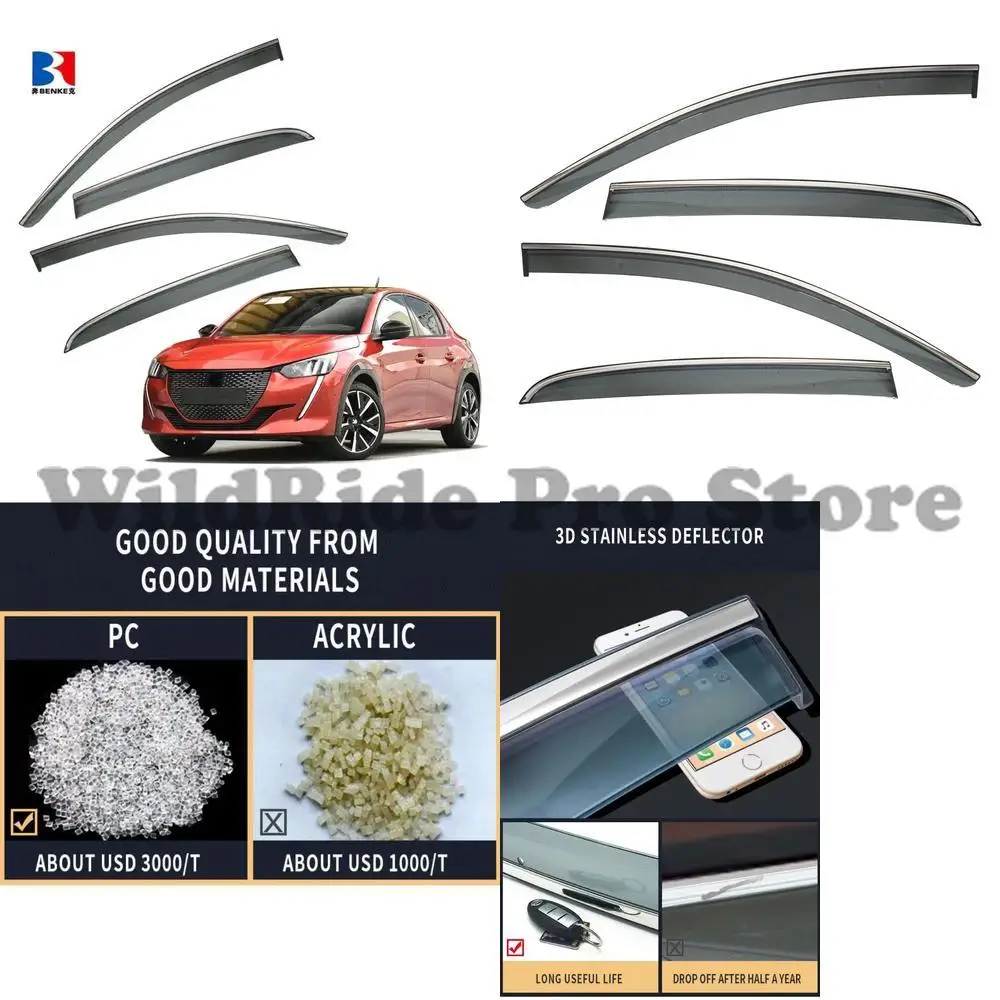 1 set For PEUGEOT 208 2012 2022 Injection PC STAINLESS STEEL Rain Shield Window Visor
1 set For PEUGEOT 208 2012 2022 Injection PC STAINLESS STEEL Rain Shield Window Visor