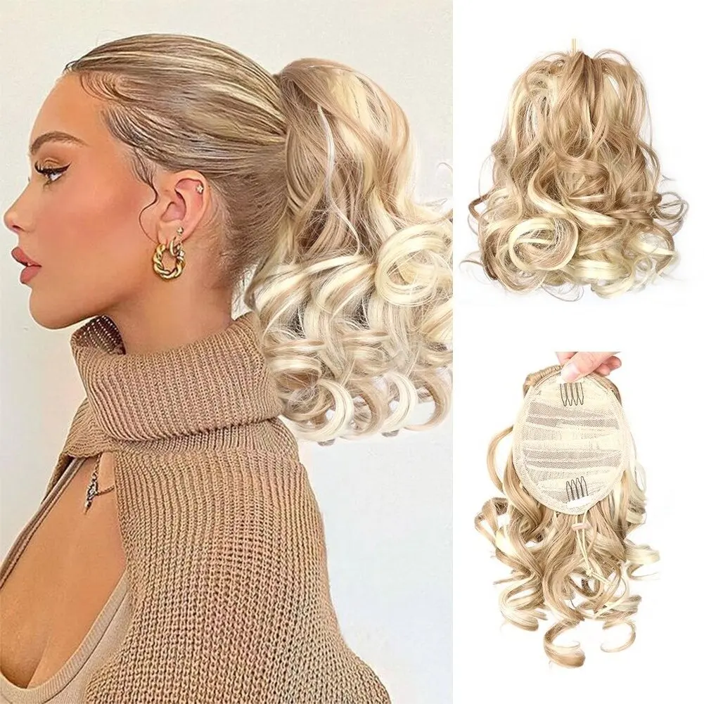 8 Inch Short Drawstring Ponytail Curly Wave Ponytail Elegant Extension for Women, Extensions Versatile & Easy to Style
8 Inch Short Drawstring Ponytail Curly Wave Ponytail Elegant Extension for Women, Extensions Versatile & Easy to Style
