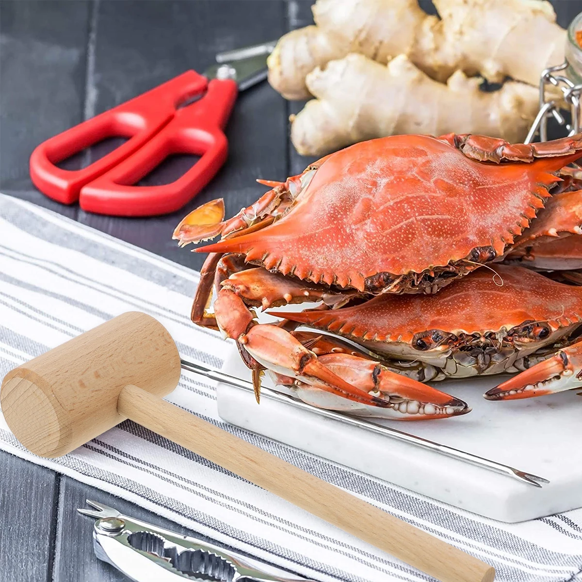 12pcs Wooden For Seafood Crab Shellfish Cracking Jewelry Making Diy Mallet Lightweight Durable Tool Wood Seafood Lobster Hammer
12pcs Wooden For Seafood Crab Shellfish Cracking Jewelry Making Diy Mallet Lightweight Durable Tool Wood Seafood Lobster Hammer
