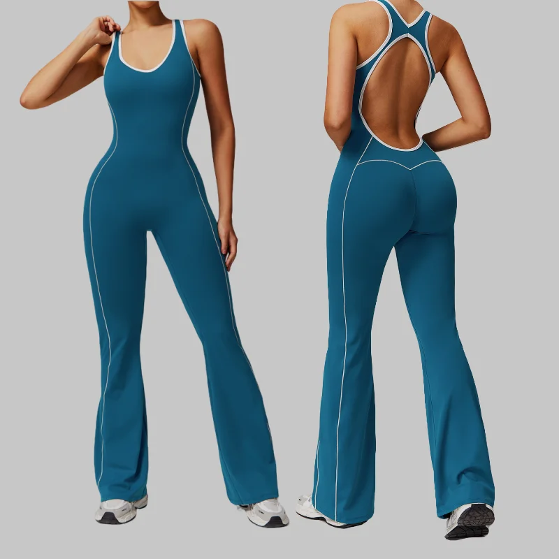 Seamless Yoga Jumpsuits Sports Fitness Peach Hip Backless wide-leg trousers One-Piece Workout Clothe Gym Bodysuit for Women
Seamless Yoga Jumpsuits Sports Fitness Peach Hip Backless wide-leg trousers One-Piece Workout Clothe Gym Bodysuit for Women