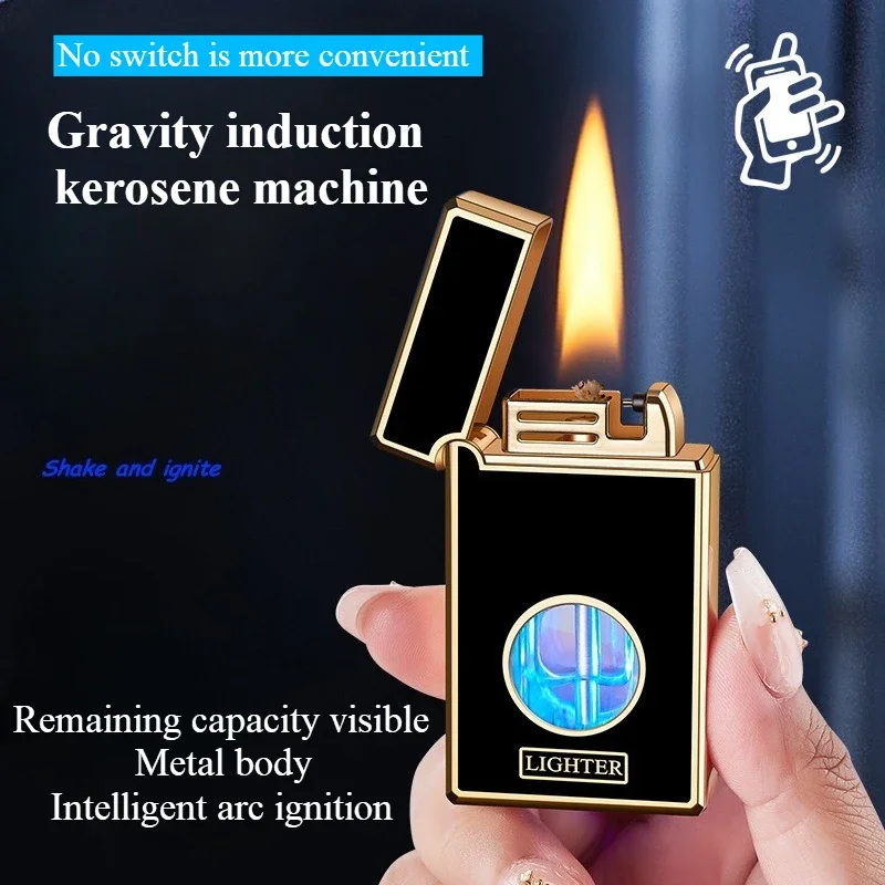 Креативная интеллектуальная индукционная зажигалка, керосиновая зажигалка, масляно-электрическая смешанная синяя лампа, прозрачный масляный отсек vip 
Креативная интеллектуальная индукционная зажигалка, керосиновая зажигалка, масляно-электрическая смешанная синяя лампа, прозрачный масляный отсек vip
