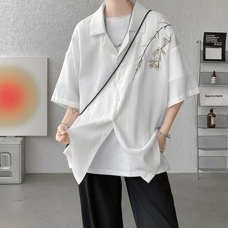 Men's ort Sve Embroidered irt Summer Ice Silk Thin Sle Vibe Large Size Casual irt Loose Fit Regular Thin
Men's ort Sve Embroidered irt Summer Ice Silk Thin Sle Vibe Large Size Casual irt Loose Fit Regular Thin