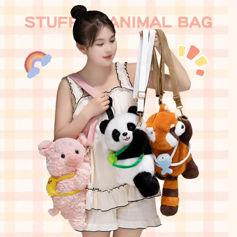 Cute capybara backpack animal bag panda pig dog raccoon plush Kawaii fashion plushie doll fur shoulder bag birthday gifts
Cute capybara backpack animal bag panda pig dog raccoon plush Kawaii fashion plushie doll fur shoulder bag birthday gifts
