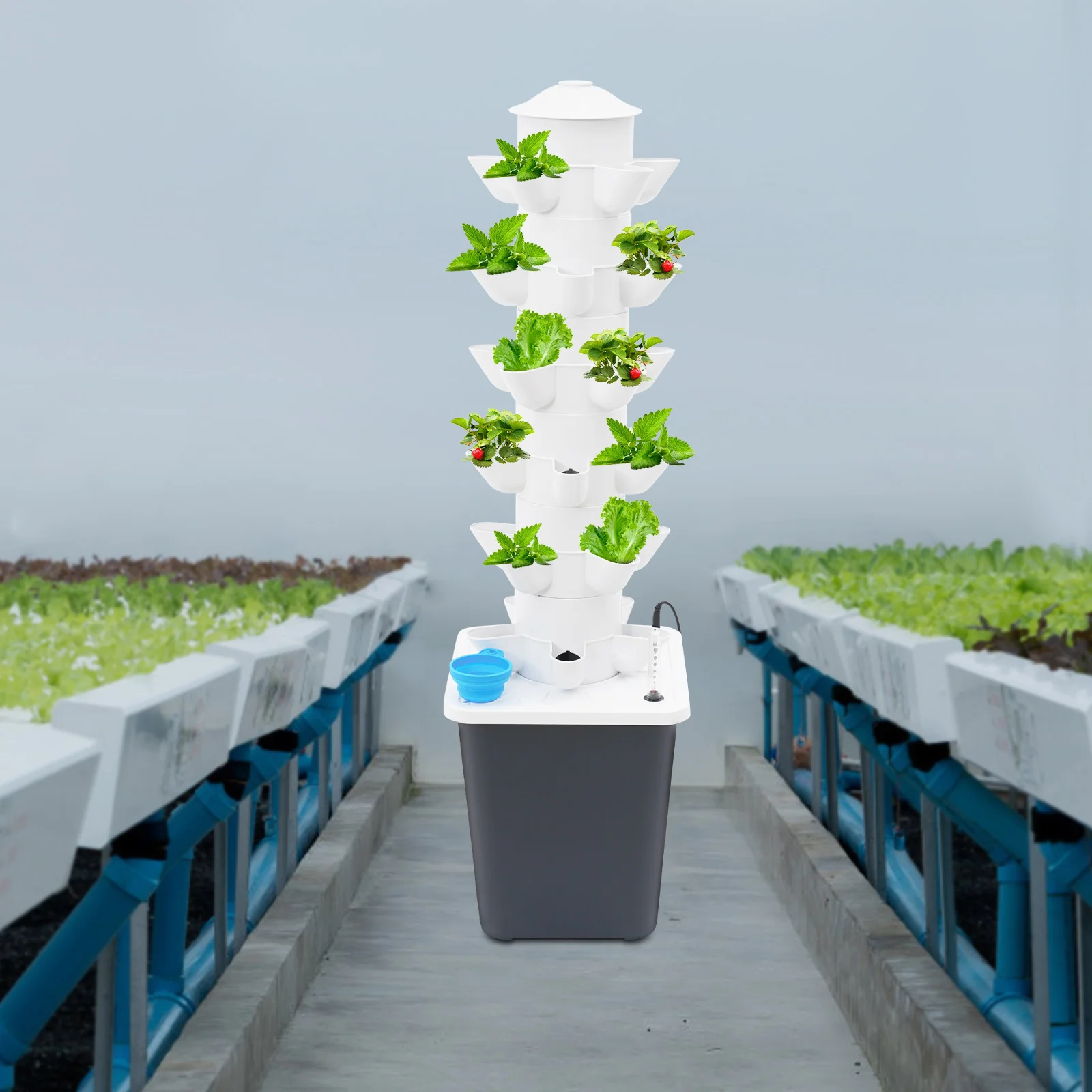 Hydroponic Growing System,6 Tiers 30 Holes Hydroponic Grow Tower, Home Garden Greenhouse Vertical Tower Vegetable Planter
Hydroponic Growing System,6 Tiers 30 Holes Hydroponic Grow Tower, Home Garden Greenhouse Vertical Tower Vegetable Planter