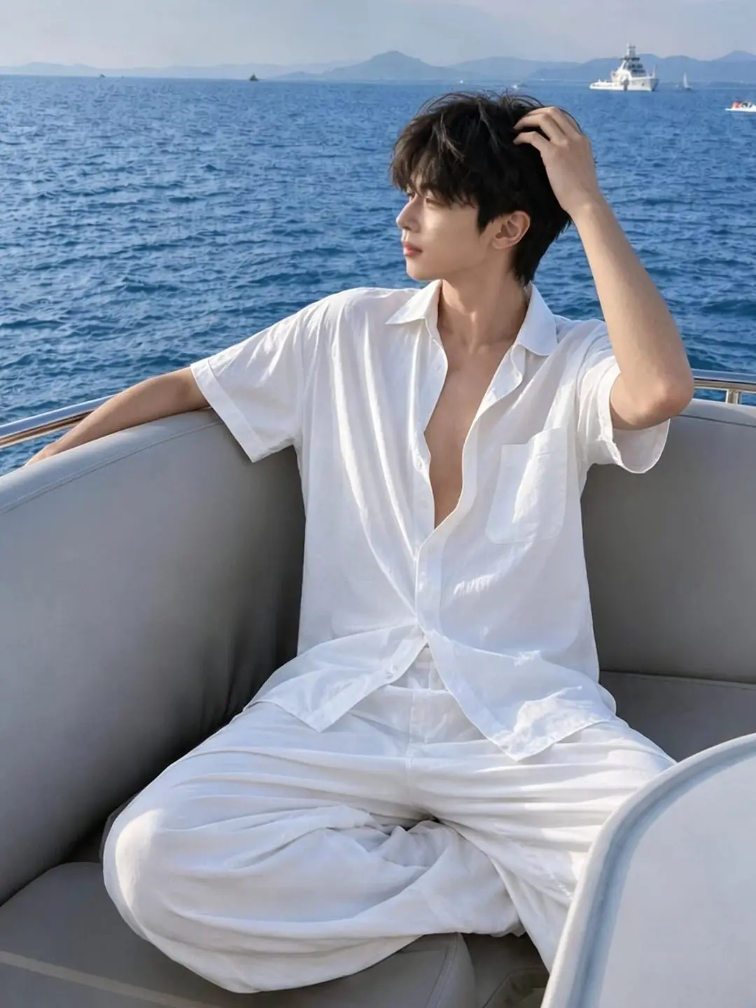 Casual Style Loose Fit Ice Silk Short Sleeve Shirt Men's Simple Turn-down Collar Thin Breathable Summer Holiday Wear
Casual Style Loose Fit Ice Silk Short Sleeve Shirt Men's Simple Turn-down Collar Thin Breathable Summer Holiday Wear