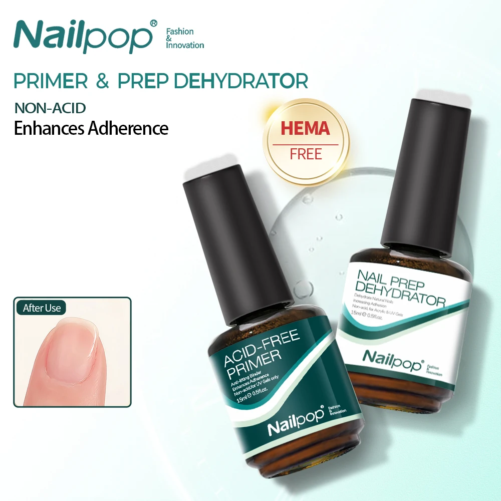 Nailpop HEMA-Free Nail Dehydrator Acid-Free Primer Natural Nail Prep Liquid UV Gel Essentials For Manicures Fast Dry 1/2/3pcs
Nailpop HEMA-Free Nail Dehydrator Acid-Free Primer Natural Nail Prep Liquid UV Gel Essentials For Manicures Fast Dry 1/2/3pcs