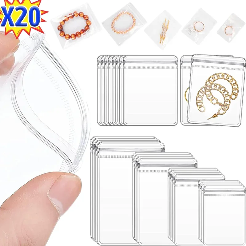 10/20Pcs Transparent PVC Jewelry Organizer Pouches Bag Anti-Oxidation for Earring Pendant Necklace Bracelet Storage Holder Boxes
10/20Pcs Transparent PVC Jewelry Organizer Pouches Bag Anti-Oxidation for Earring Pendant Necklace Bracelet Storage Holder Boxes
