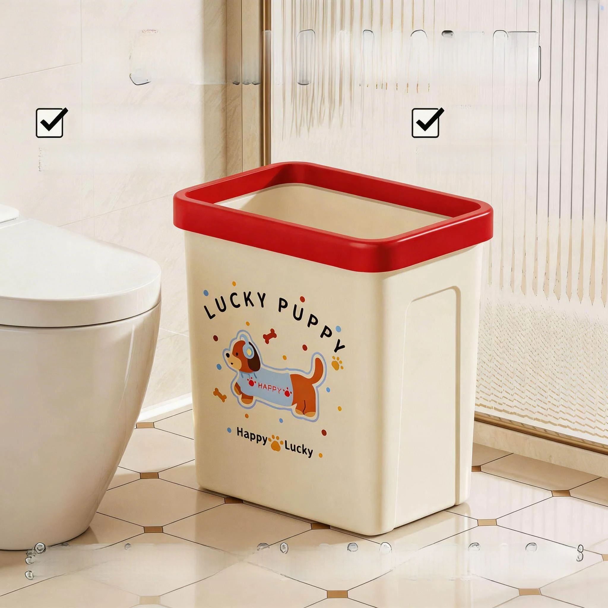 Dopamine Boosting Rectangular Garbage Can for Living Room Bathroom Narrow Student Dormitory Bedroom Plastic Waste Bin
Dopamine Boosting Rectangular Garbage Can for Living Room Bathroom Narrow Student Dormitory Bedroom Plastic Waste Bin