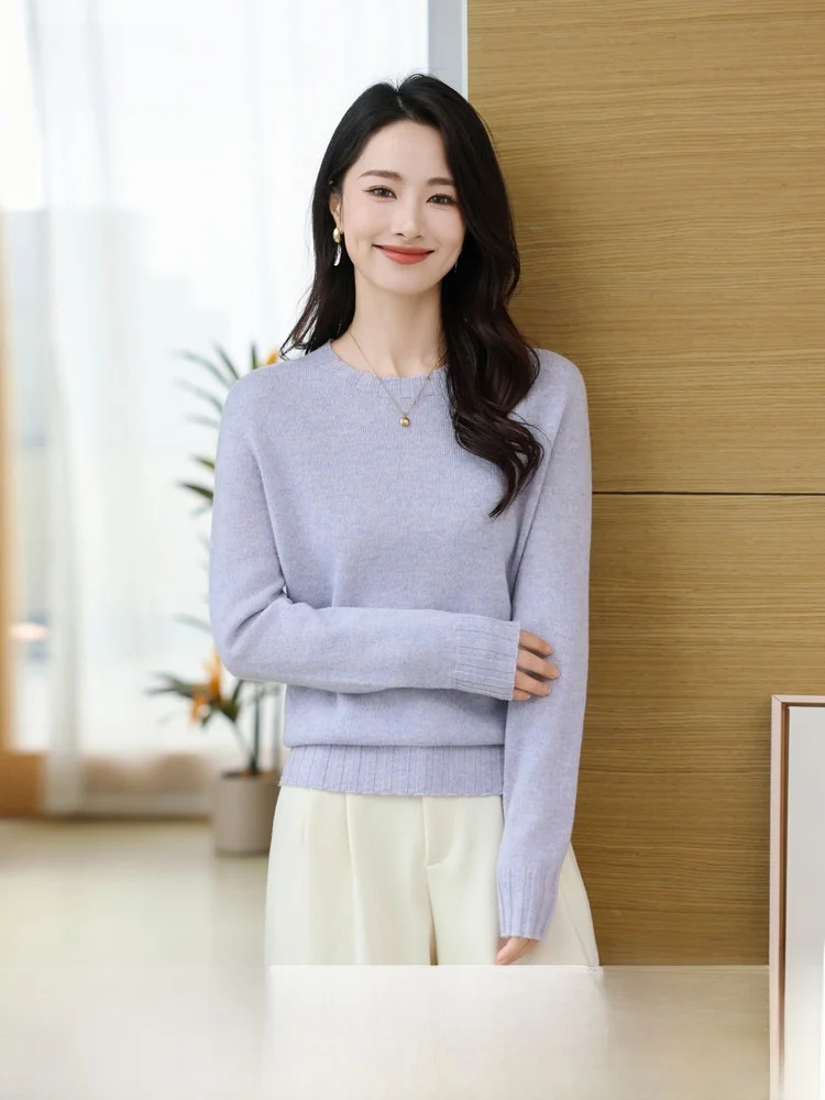 Snow mid Fly 100 Wool Knitted Long Sleeve round Neck Comfortable Simple Style Women's Fashion Autumn New Arrival Sweater Top
Snow mid Fly 100 Wool Knitted Long Sleeve round Neck Comfortable Simple Style Women's Fashion Autumn New Arrival Sweater Top