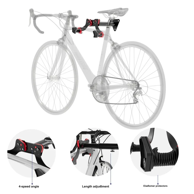 Horizontal Wall Mount Bike Rack for MTB & Road Bikes
Horizontal Wall Mount Bike Rack for MTB & Road Bikes