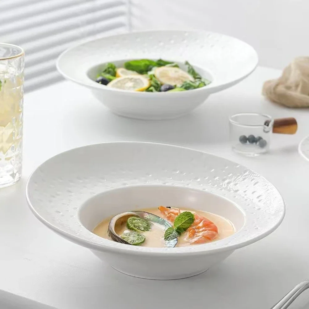 French Creative Salad Plate Straw Hat Premium Feeling Hotel Dinner Western Pasta Ceramic White
French Creative Salad Plate Straw Hat Premium Feeling Hotel Dinner Western Pasta Ceramic White
