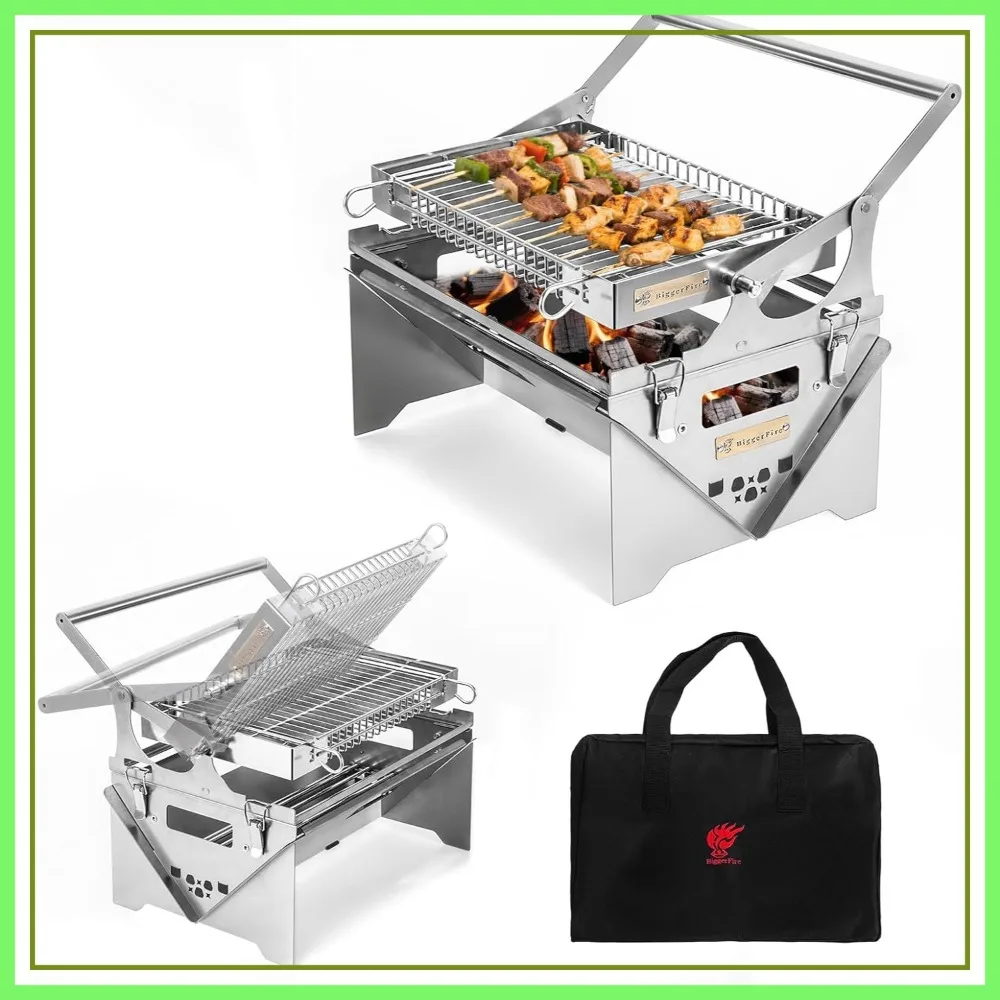 360° Rotating Barbecue Grill, Stainless Steel Flipping Grills, Portable Camping Charcoal BBQ, Detachable for Picnic Yard Party
360° Rotating Barbecue Grill, Stainless Steel Flipping Grills, Portable Camping Charcoal BBQ, Detachable for Picnic Yard Party