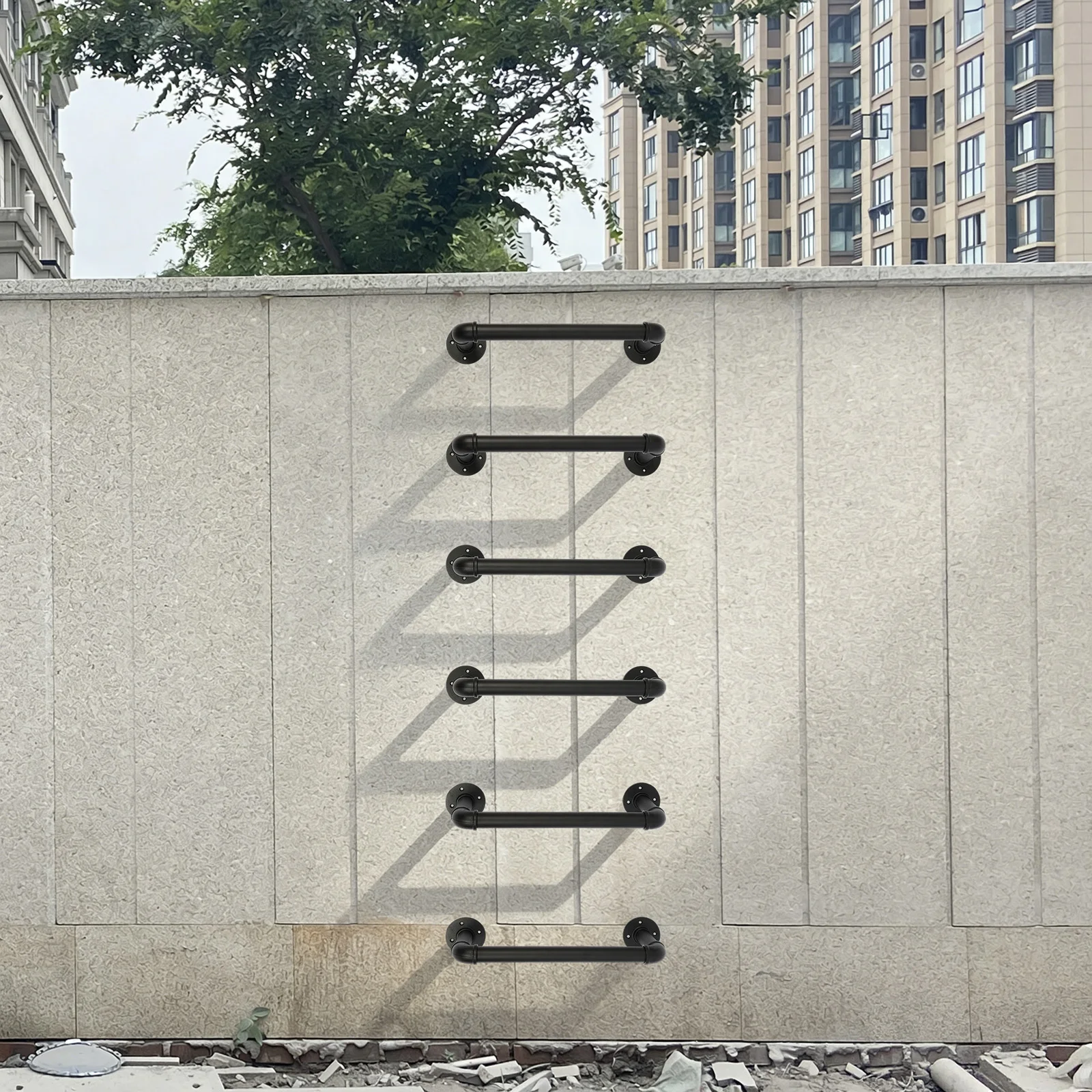 6 PCS Assembly Emergency Escape Ladder Wall Mounted Ladder Space-saving Ladders Reliable Fire Escape Ladder
6 PCS Assembly Emergency Escape Ladder Wall Mounted Ladder Space-saving Ladders Reliable Fire Escape Ladder