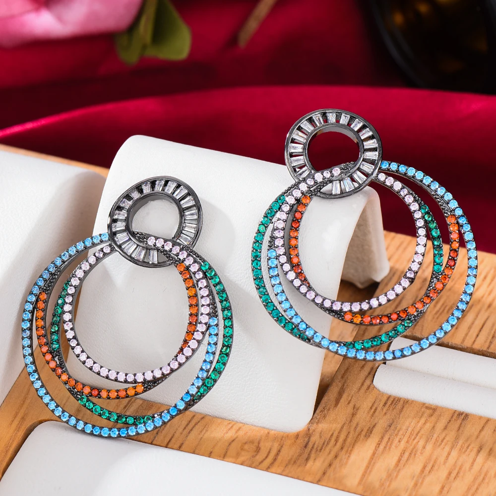 Siscathy 2022 Fashion Round Multiple Circle Hoop Earring For Women Trend Cubic Zirconia Dubai Earring Party Jewelry Accessories
Siscathy 2022 Fashion Round Multiple Circle Hoop Earring For Women Trend Cubic Zirconia Dubai Earring Party Jewelry Accessories