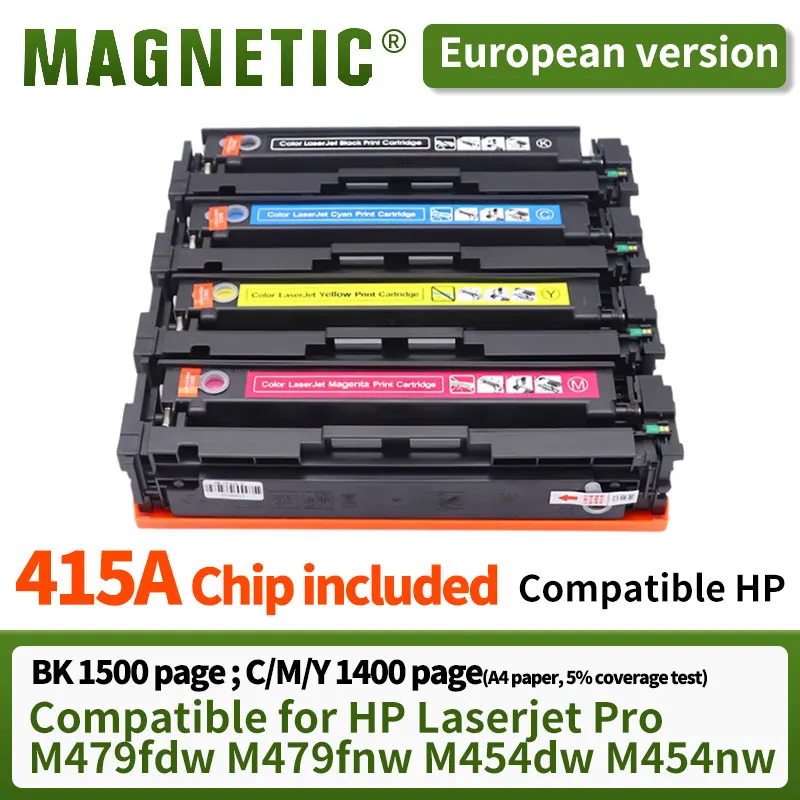 Совместимый цветной тонер-картридж HP415A W2030A W2031A W2023A W2033A для принтера HP Laserjet Pro M479fdw M479fnw M454dw 454nw
Совместимый цветной тонер-картридж HP415A W2030A W2031A W2023A W2033A для принтера HP Laserjet Pro M479fdw M479fnw M454dw 454nw