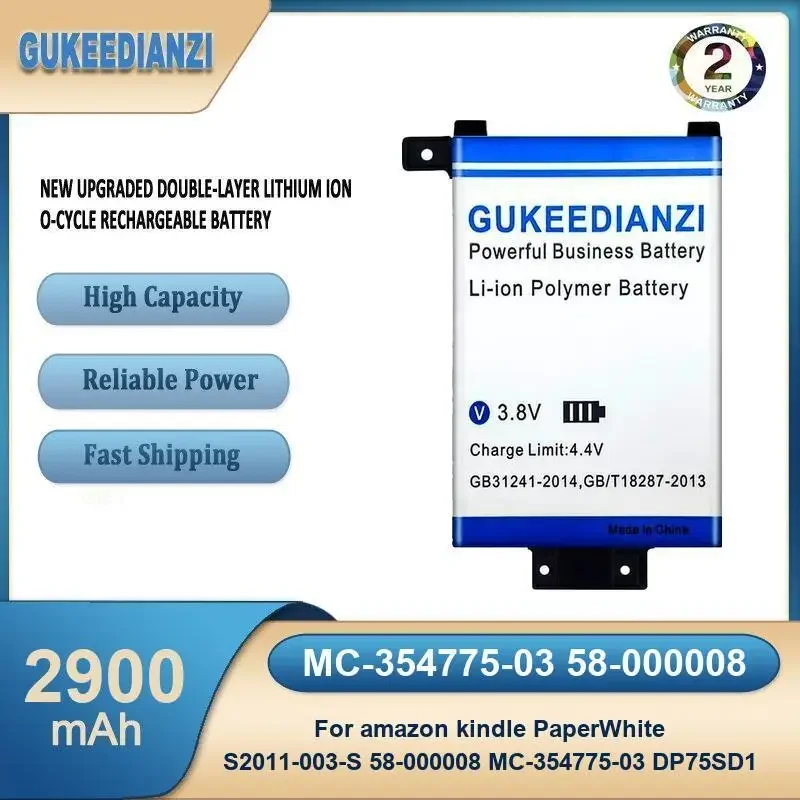 MC-354775-03 58-000008 Аккумулятор для планшета 2900 мАч для Amazon kindle PaperWhite S2011-003-S 58-000008 MC-354775-03 DP75SD1
MC-354775-03 58-000008 Аккумулятор для планшета 2900 мАч для Amazon kindle PaperWhite S2011-003-S 58-000008 MC-354775-03 DP75SD1