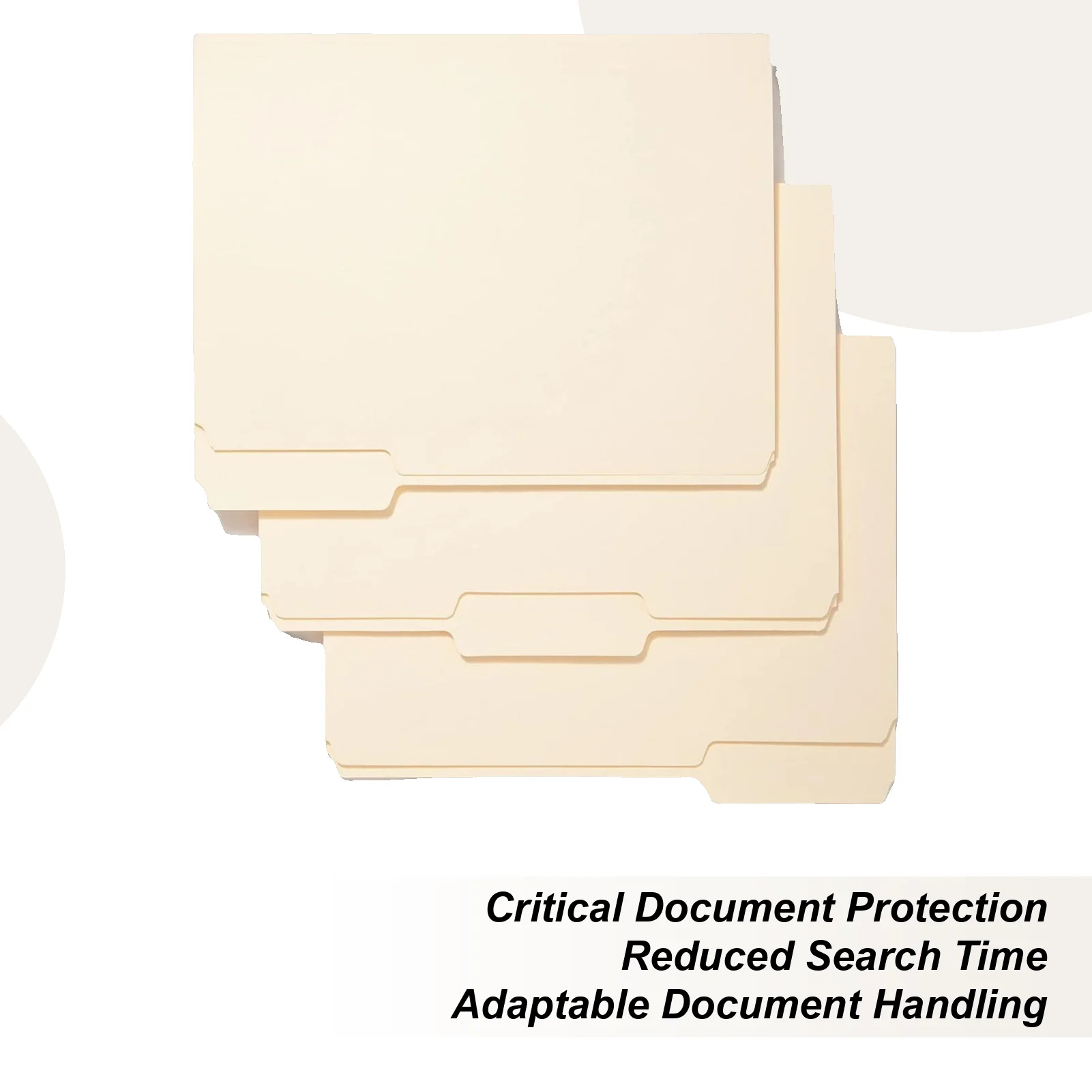 100 Pieces Manila File Folders 1/3 Cut Tabs Paper Folders Offices Supplies Documents Organization For Home School Classroom
100 Pieces Manila File Folders 1/3 Cut Tabs Paper Folders Offices Supplies Documents Organization For Home School Classroom