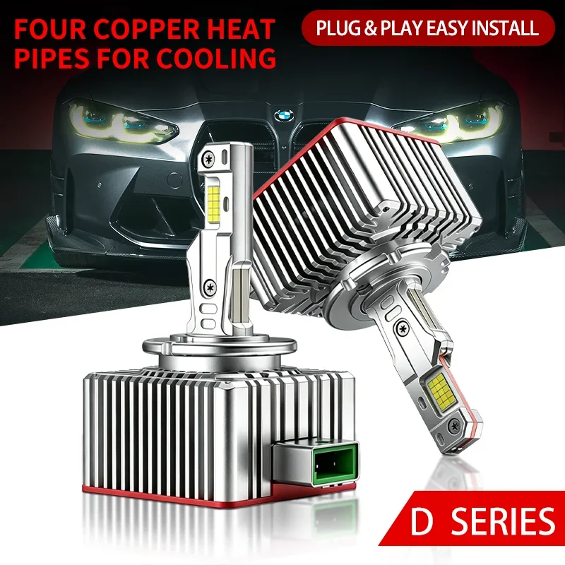 2PCS D1S LED Car Headlight Bulbs 4 Copper Tubes Cooling D2S D3S D4S D8S 6000K CANBUS Error Free HID Conversion Kit Plug&Play 12V
2PCS D1S LED Car Headlight Bulbs 4 Copper Tubes Cooling D2S D3S D4S D8S 6000K CANBUS Error Free HID Conversion Kit Plug&Play 12V