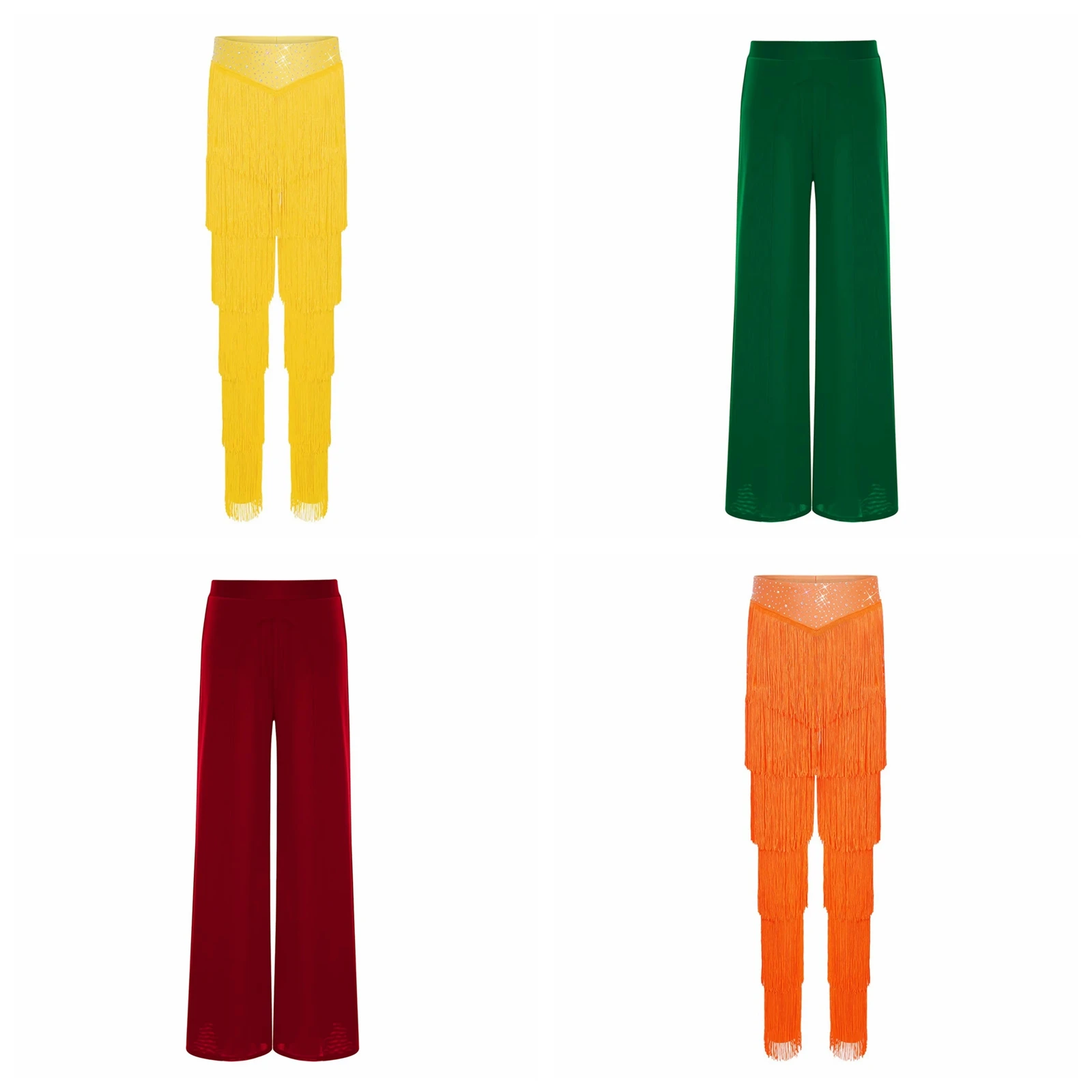 Kid Girls Fringe Pants Tiered Tassels Trousers Latin Dance Costumes Samba Salsa Rumba Cha-Cha Dancewear Performance Costume
Kid Girls Fringe Pants Tiered Tassels Trousers Latin Dance Costumes Samba Salsa Rumba Cha-Cha Dancewear Performance Costume