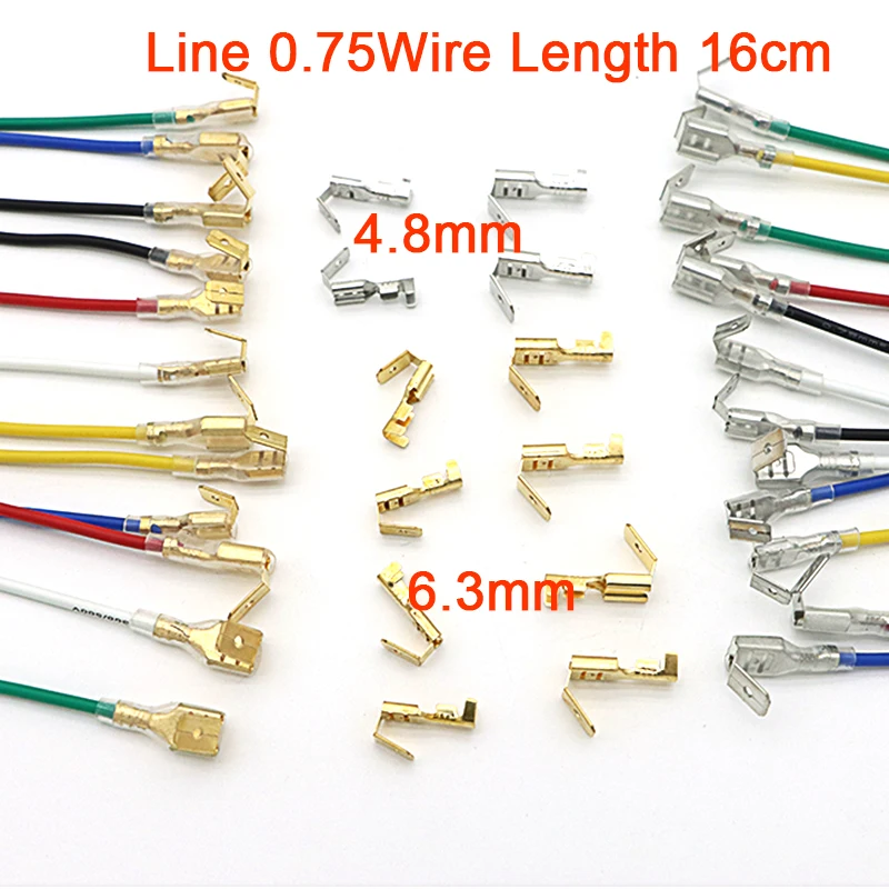 20/50/Wire Length 16cm 6.3mm 4.8mm Anti Shoulder Strap Self-Locking Plug Spring Cold press Connection Terminal Copper Connector
20/50/Wire Length 16cm 6.3mm 4.8mm Anti Shoulder Strap Self-Locking Plug Spring Cold press Connection Terminal Copper Connector
