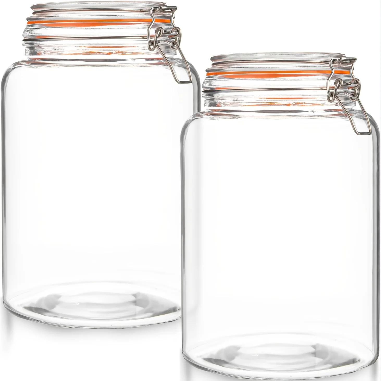 1-Gallon Glass Mason Jar Set – 2-Pack Wide-Mouth Airtight Storage Jars with Secure Hinged Lids | Ideal for Pickling, Preserving, Dry Food Storage (Flour, Sugar, Grains), and Kitchen Organization
1-Gallon Glass Mason Jar Set – 2-Pack Wide-Mouth Airtight Storage Jars with Secure Hinged Lids | Ideal for Pickling, Preserving, Dry Food Storage (Flour, Sugar, Grains), and Kitchen Organization