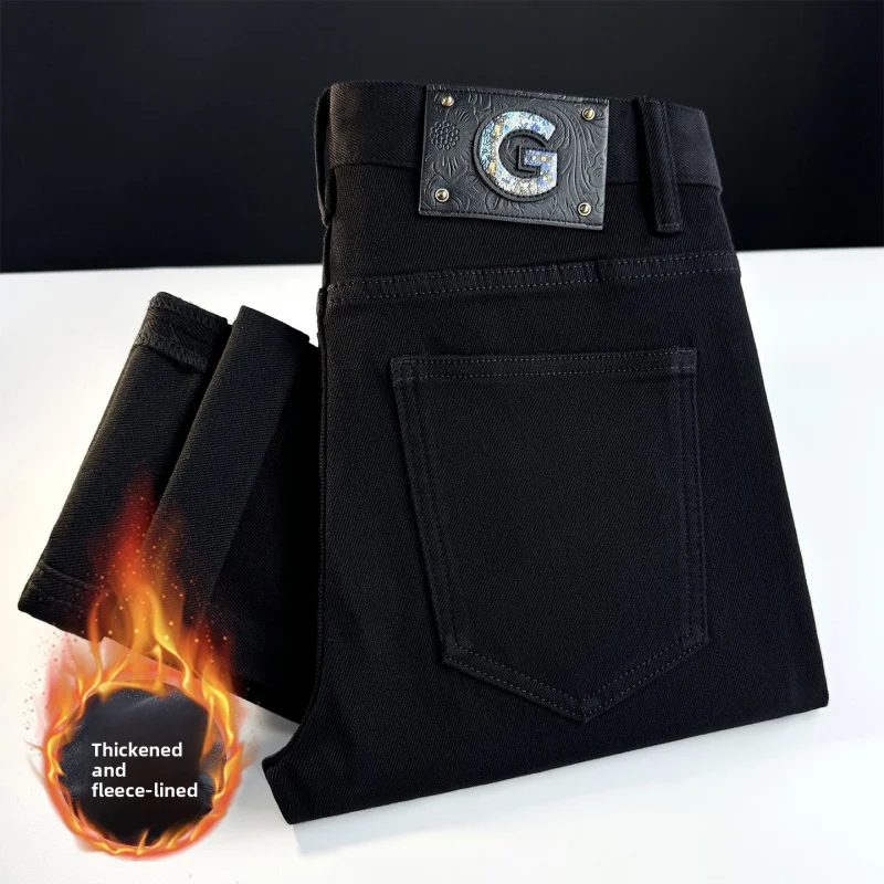 2026, осенне-зимние новые черные джинсы, мужские облегающие повседневные универсальные теплые длинные брюки из толстого флиса на небольшую ногу
2026, осенне-зимние новые черные джинсы, мужские облегающие повседневные универсальные теплые длинные брюки из толстого флиса на небольшую ногу