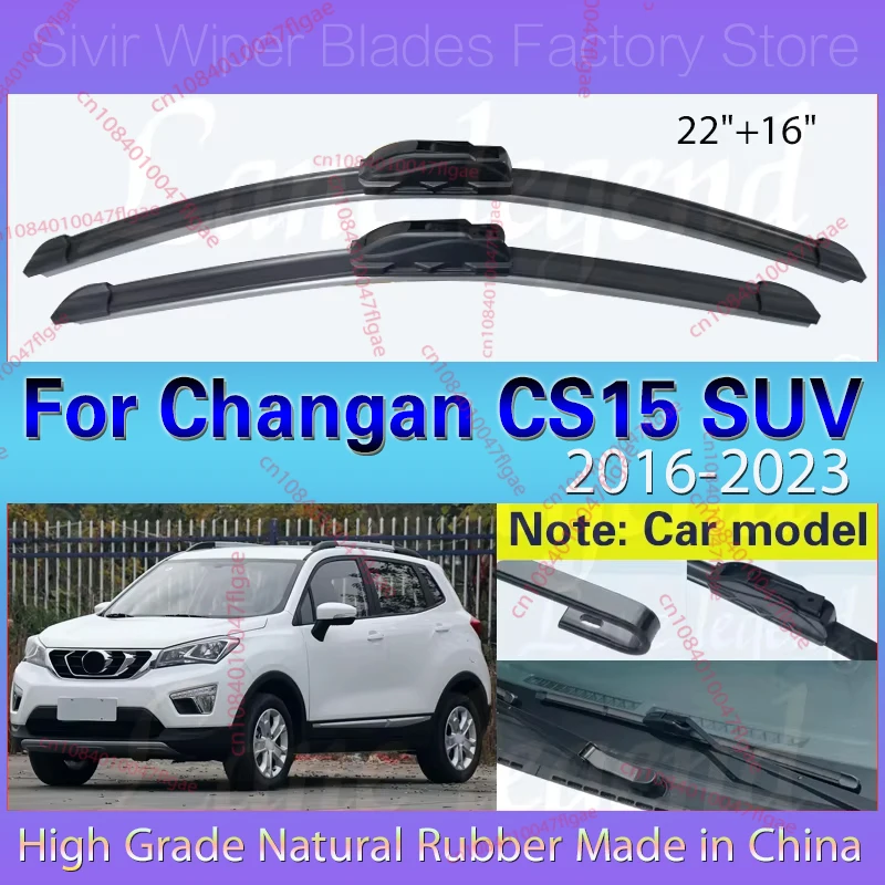 For Changan CS15 SUV 2016 - 2023 Car Blade Wipers Car Accessories Front Windshield Windscreen Window Brushes Cutter 2022 22"+16"
For Changan CS15 SUV 2016 - 2023 Car Blade Wipers Car Accessories Front Windshield Windscreen Window Brushes Cutter 2022 22"+16"
