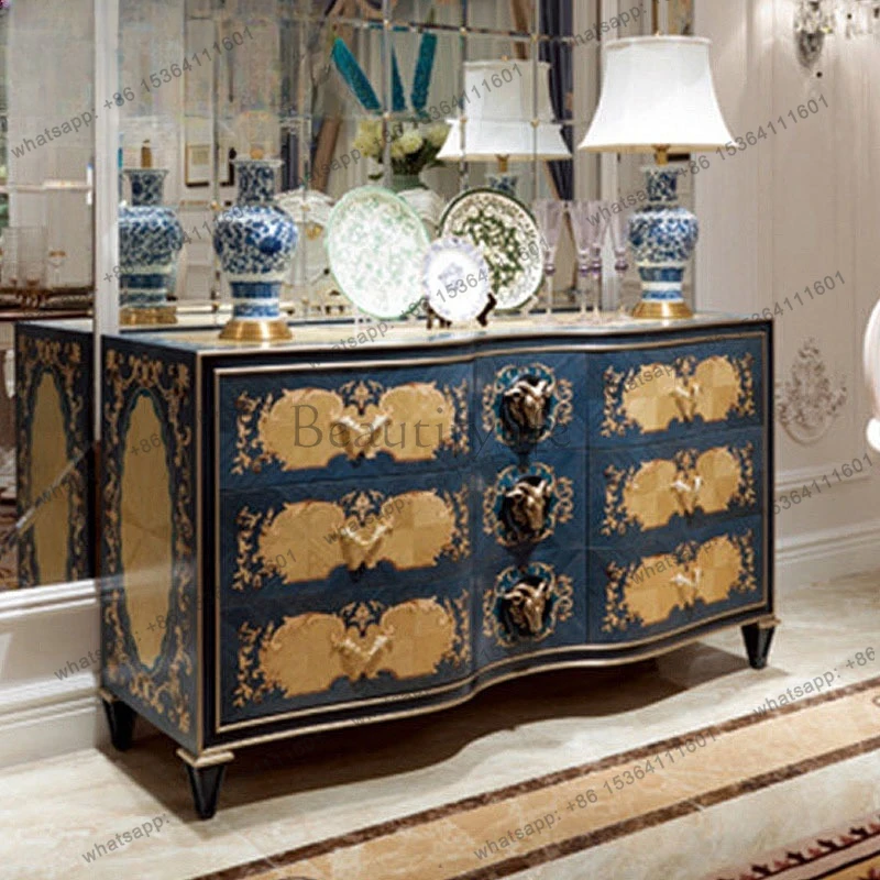 Italian luxury side cabinet European kitchen storage with door solid wood side cabinet
Italian luxury side cabinet European kitchen storage with door solid wood side cabinet