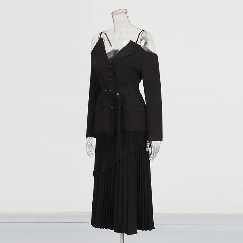 Australian Fashion Show Minimalist Style Set 2025 New Off Shoulder Camisole Suit Top+High Waisted Pleated Skirt For Women
Australian Fashion Show Minimalist Style Set 2025 New Off Shoulder Camisole Suit Top+High Waisted Pleated Skirt For Women