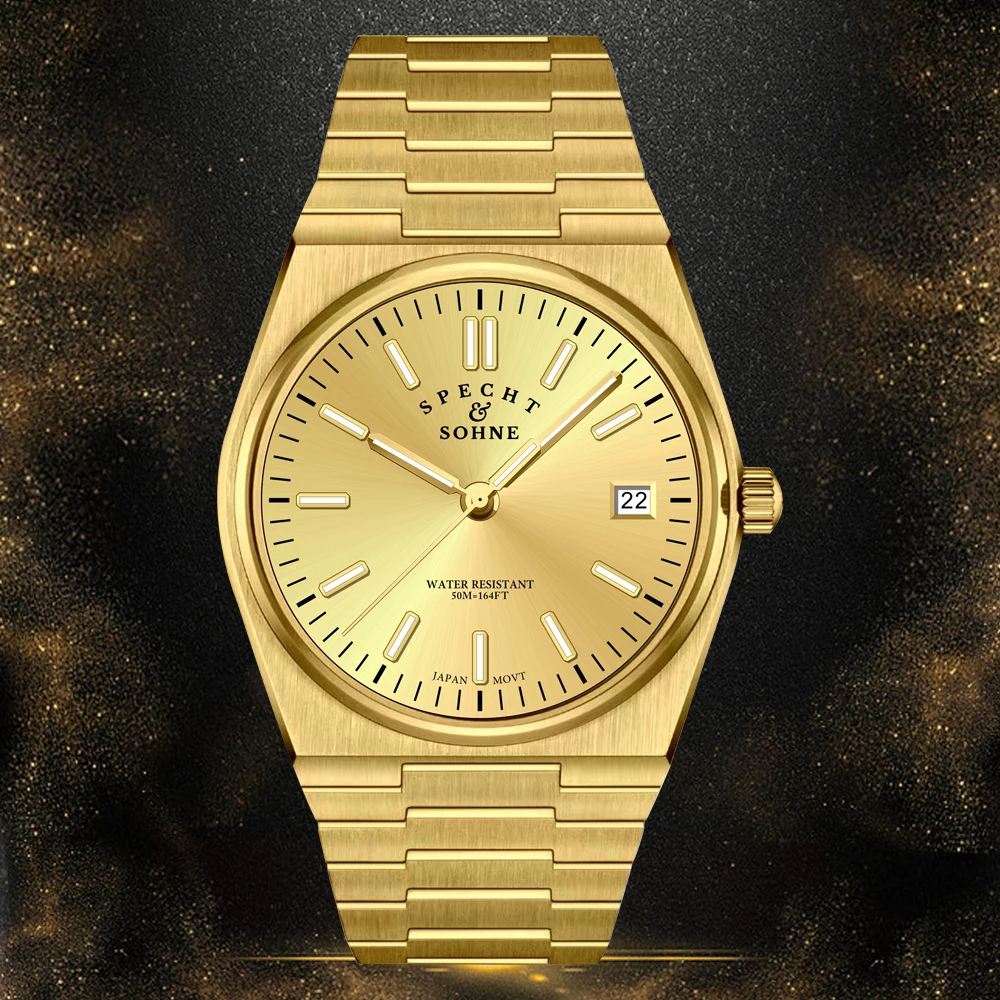 Specht&Sohne Men Watches Top Brand Luxury Gold Quartz Business Watches Waterproof Date Luminous Stainless Steel Men Clock Reloj
Specht&Sohne Men Watches Top Brand Luxury Gold Quartz Business Watches Waterproof Date Luminous Stainless Steel Men Clock Reloj