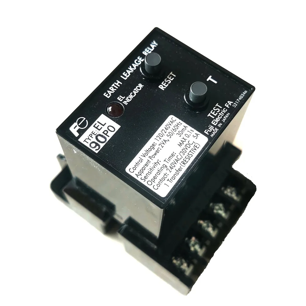 Earth Leakage Relay CURRENT OPERATED TYPE EL90PO-30MA-V12-00415UL FUJI ELECTRIC FA
Earth Leakage Relay CURRENT OPERATED TYPE EL90PO-30MA-V12-00415UL FUJI ELECTRIC FA