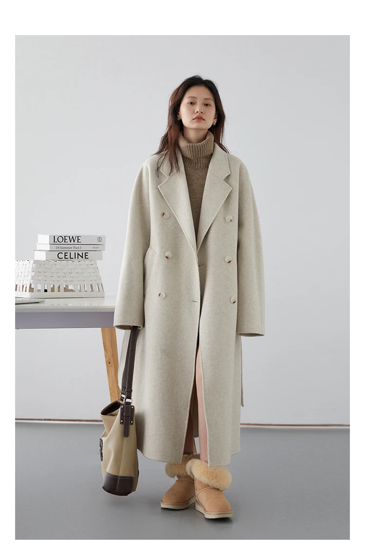 CHIC VEN Women Long Double-sided Woolen Coats Retro Loose Female Overcoat Double Breasted Ladies Windbreak Autumn Winter 2026 48 S5c19f82db8d745f2b18d119b62743a41Z